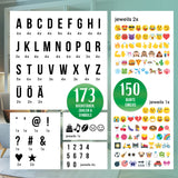 EASYmaxx LED-Leuchtkasten A4 mit 173 Buchstaben, Zahlen & Symbolen und 150 bunten Mood Pics für individuelle Textbotschaften.