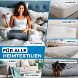 MAXXMEE Milbensauger Vibration mit UV-C-Licht entfernt 99,9 % Milben aus Bettwäsche, Matratzen, Kinderbetten, Teppichen und Hundekörbchen.