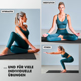 #DoYourFitness Fitnessmatte 183x61x1,5 cm Schwarz – rutschfest, robust, leicht, ideal für Yoga, Gymnastik, Meditation und Fitness indoor & outdoor.