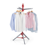 EASYmaxx Wäschespinne für 18 Bügel, klapp- und höhenverstellbar, kompakt, ideal für drinnen und draußen, platzsparend.