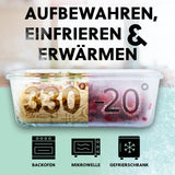 GOURMETmaxx Glas-Frischhaltedosen Klick-it 8-tlg. smaragd mit temperaturbeständigem Aromaschutz, geeignet für Backofen, Mikrowelle und Gefrierschrank.