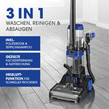 CLEANmaxx Teppichreiniger Pro+ 3in1 Gerät zum Waschen, Reinigen und Absaugen von Teppichen und Hartböden mit Polsterdüse und Heißluftfunktion.