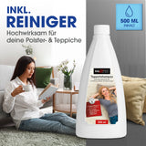 CLEANmaxx Teppichreiniger Pro+ mit 500 ml Reiniger für gründliche Reinigung von Teppichen und Polstern im Haushalt.