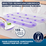 CLEANmaxx Milbensauger Vibration mit breitem 135 mm Reinigungsbereich und UV-Licht, entfernt 99,9 % Milben ohne Chemie.