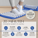 DoYourFitness Akupressur-Set Jimuta blau mit Nadelmatte und Nackenkissen für entspannende Ganzkörperanwendung zu Hause.