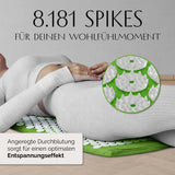 DoYourFitness Akupressur-Set Jimuta grün mit 8.181 Spitzen für Entspannung und verbesserte Durchblutung bei optimalem Wohlfühlmoment
