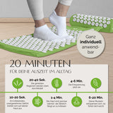 DoYourFitness Akupressur-Set Jimuta grün mit Nadelmatte und Nackenkissen für individuelle Entspannung und Durchblutungsförderung.