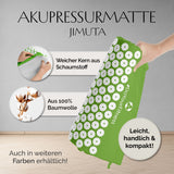 DoYourFitness Akupressur-Set Jimuta grün mit weichem Schaumstoffkern aus 100% Baumwolle, handlich und kompakt, für vielseitige Entspannung.