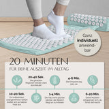 DoYourFitness Akupressur-Set Jimuta türkis mit Nadelmatte und Nackenkissen für entspannende Ganzkörperanwendung zu Hause.