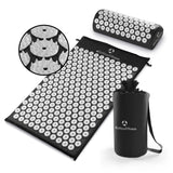 DoYourFitness Akupressur-Set Jimuta 20x20x42 cm schwarz mit Matte, Nackenkissen und Tragetasche für Entspannung und Durchblutungsförderung.