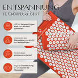DoYourFitness Akupressur-Set Jimuta 20x20x42 cm orange mit Nadelmatte und Nackenkissen für Entspannung und bessere Durchblutung.