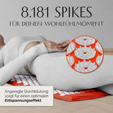 DoYourFitness Akupressur-Set Jimuta orange mit Nadelmatte und Nackenkissen für Entspannung und Durchblutungsförderung.