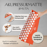 DoYourFitness Akupressur-Set Jimuta 20x20x42 cm orange mit weichem Schaumstoffkern und 100% Baumwolle, handlich und kompakt.