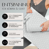 DoYourFitness Akupressur-Set Jimuta weiß mit Nadelmatte und Nackenkissen für Entspannung und Durchblutungsförderung.