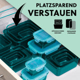 GOURMETmaxx Frischhaltedosen Klick-it 14-tlg. platzsparend ineinander stapelbar, spülmaschinengeeignet, mit 4-fach-Klick-Verschluss und Dichtungsring.