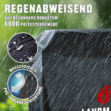 LANDMANN Wetterschutzhaube Premium 60x96x120cm schwarz, wasserabweisend durch robustes 600D Polyester mit PVC-Innenbeschichtung.