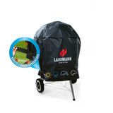 LANDMANN Wetterschutzhaube Premium 90x70x70cm schwarz, wasser- und UV-beständig, mit verstellbarem Klettverschluss für optimalen Sitz.