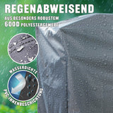 LANDMANN Premium Wetterschutzhaube 62x148x120 cm aus robustem 600D Polyester, wasserdicht mit PVC Innenbeschichtung, regenabweisend.