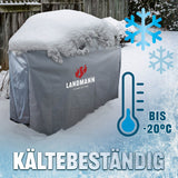 LANDMANN Premium Wetterschutzhaube - 62 x 148 x 120 cm, wasserdicht, kältebeständig bis -20 °C, robustes 600D Polyestergewebe.