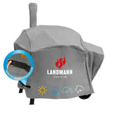 LANDMANN Premium Wetterschutzhaube 130x126x85 cm, UV-beständig, wasserdicht, atmungsaktiv mit verstellbarem Verschluss, robustes 600D Polyestergewebe.