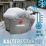 LANDMANN Premium Wetterschutzhaube 130x126x85 cm, kältebeständig bis -20 °C, wasserdicht und UV-beständig mit PVC-Beschichtung.