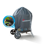 LANDMANN Wetterschutzhaube Premium 90x70x70 cm grau, UV-beständig, wasserdicht, kältebeständig, reißfest, mit verstellbarem Verschluss.