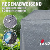 LANDMANN Premium Wetterschutzhaube 59x127,5x117 cm, regenabweisend, wasserdicht mit PVC Innenbeschichtung, robustes Polyestergewebe.