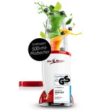 GOURMETmaxx Mr. Magic 400 W in Rot/Weiß mit 500-ml-Mixbecher zum Entsaften, Mixen und Zubereiten von Smoothies und Saucen.