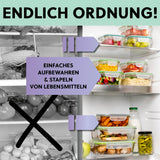 GOURMETmaxx Glas-Frischhaltedosen Klick-it 8-tlg. Limegreen – stapelbare, temperaturbeständige Behälter für Backofen, Mikrowelle und Gefrierschrank.