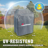 LANDMANN Wetterschutzhaube Premium 55x117x90 cm, wasser- und UV-beständig, kältebeständig bis -20°C, atmungsaktiv mit Ventilationsöffnungen.