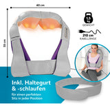 VITALmaxx Shiatsu-Massagegerät mit 8 Massagebällen, Wärmefunktion, Knet- und Vibrationsmassage, inkl. Haltegurt und 210 cm Kabel.