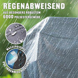 LANDMANN Premium Wetterschutzhaube M aus 600D Polyester, regenabweisend, wasserdicht mit PVC-Beschichtung, grau, 60 x 80 x 120 cm.