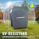 LANDMANN Premium Wetterschutzhaube 60x96x120 cm, UV-beständig, wasserdicht, kältebeständig, ideal für Garten und Möbelschutz.