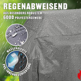 LANDMANN Premium Wetterschutzhaube 60 x 96 x 120 cm aus robustem 600D Polyester, wasserdicht mit PVC-Innenbeschichtung.