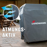 LANDMANN Premium Wetterschutzhaube 60x96x120 cm, UV-beständig, wasserdicht, kältebeständig, atmungsaktiv mit Lüftungsschlitzen.