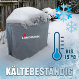 LANDMANN Premium Wetterschutzhaube 60x96x120cm, UV-beständig, wasserdicht und kältebeständig bis -20 °C, schützt Outdoor-Grills optimal.