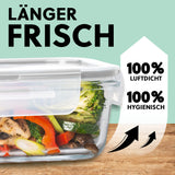GOURMETmaxx Glas-Frischhaltedosen Klick-it mit Mikrowellen-Ventil – 6-teilig, luftdicht und hygienisch für frische Aufbewahrung.