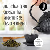 LUMALAND Geschirr-Set Asia Hobnail Design - Gusseiserne Teekanne mit Deckel und Sieb, hitzebeständig und langlebig.