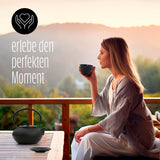 LUMALAND Geschirr-Set Asia Hobnail Design 3-tlg. Gusseiserne Teekanne mit Bambuslöffel und Edelstahlsieb für perfekten Teegenuss.