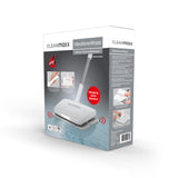 CLEANmaxx Akku-Vibrationsmopp - Weiß mit kabelloser Bedienung und starker Akkulaufzeit für effektive Bodenreinigung ohne übermäßige Feuchtigkeit.