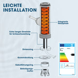 MAXXMEE Warm- & Kaltwasserarmatur mit integrierter Heizspirale und extra langem Gewinde für einfache Montage und Schlauchanschluss.