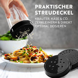 GOURMETmaxx Mr. Mixer Küchenmaschine Smaragdgrün mit praktischem Streudeckel für Kräuter, Käse und Zerkleinern.