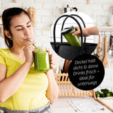 GOURMETmaxx Mr. Mixer Küchenmaschine Smaragdgrün, 18-tlg, grüne Smoothies zubereiten und unterwegs genießen.