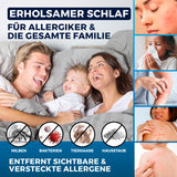 CLEANmaxx Milbensauger Vibration mit UV-C-Licht entfernt 99,9 % Milben, Bakterien, Tierhaare und Hausstaub für Allergikerfamilien.