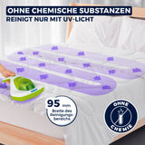 CLEANmaxx Milbensauger Vibration mit UV-C-Licht entfernt Milben ohne Chemie, 95 mm Reinigungsbreite für Matratzen und Heimtextilien.