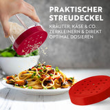 GOURMETmaxx Nutrition Mixer Deluxe mit praktischem To-go-Deckel zum optimalen Dosieren von Kräutern, Käse und mehr.