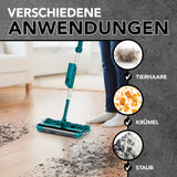 Swivel Sweeper G 2 Akkubesen kabellos mit 4 rotierenden Bürsten reinigt Tierhaare, Krümel und Staub gründlich und flexibel.