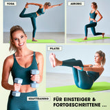 #DoYourFitness Fitnessmatte grün 190x100x1 cm, rutschfest, robust, ideal für Yoga, Gymnastik, Aerobic, Pilates und Krafttraining Indoor & Outdoor.