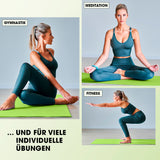 #DoYourFitness Fitnessmatte grün 190x100x1 cm rutschfest für Yoga, Gymnastik, Meditation und Fitnessübungen indoor und outdoor