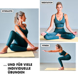 #DoYourFitness Fitnessmatte hell beige 190x100x1 cm für Yoga, Gymnastik, Meditation und Fitness im In- & Outdoor Bereich.